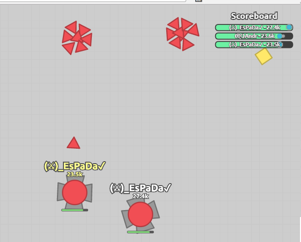 DIEP.IO MOSTRANDO TODAS AS CLASES MODO SANDBOX. 