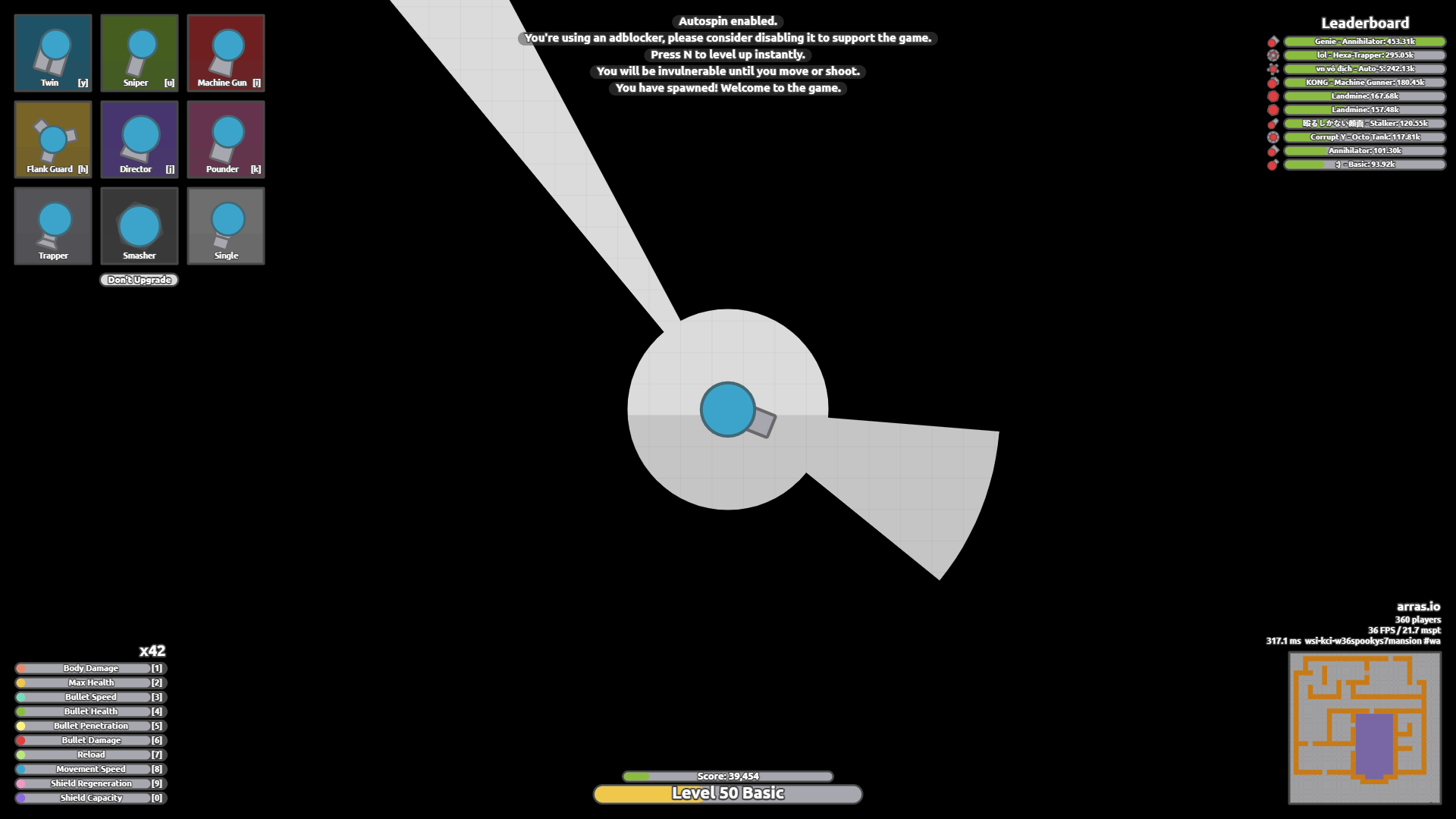 arras.io】UP在沙盒测试配点竟然发现了spike的一个奇特的feature