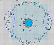 Differences in trap spacing.