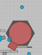 A Neutral Dominator getting attacked by the Blue team.