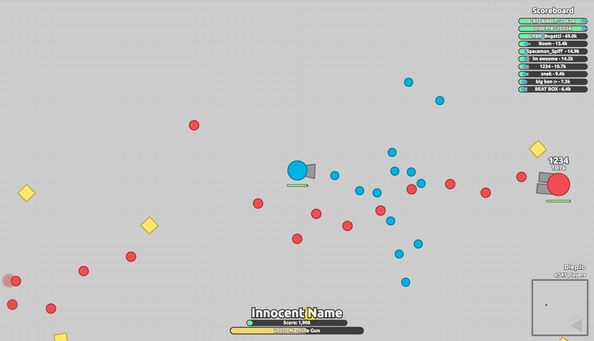 What is your highest score in FFA on the game diep.io? - Quora