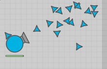 Trapper azul disparando.