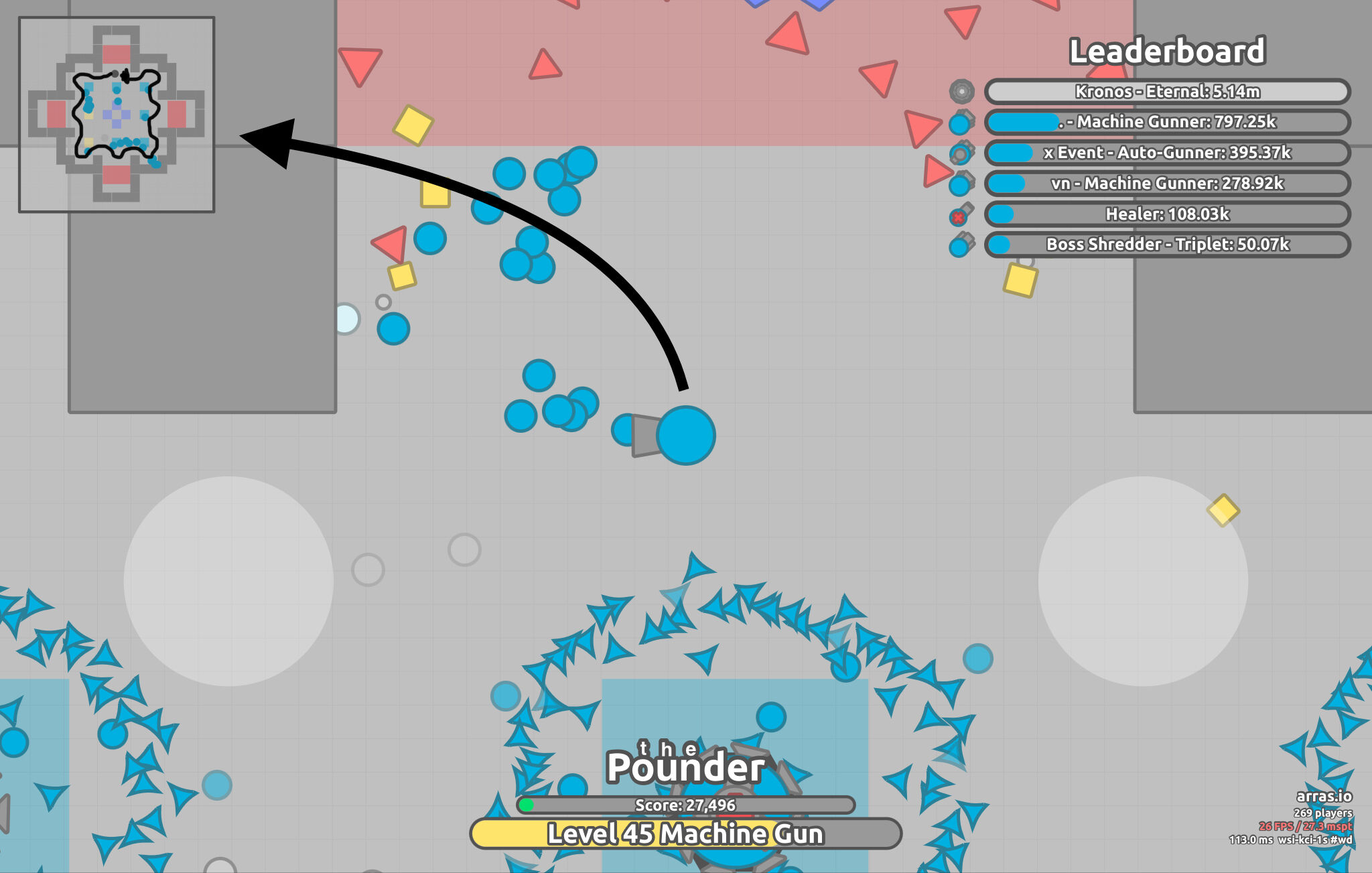 When a nonagon spawns on you💀 - arras.io