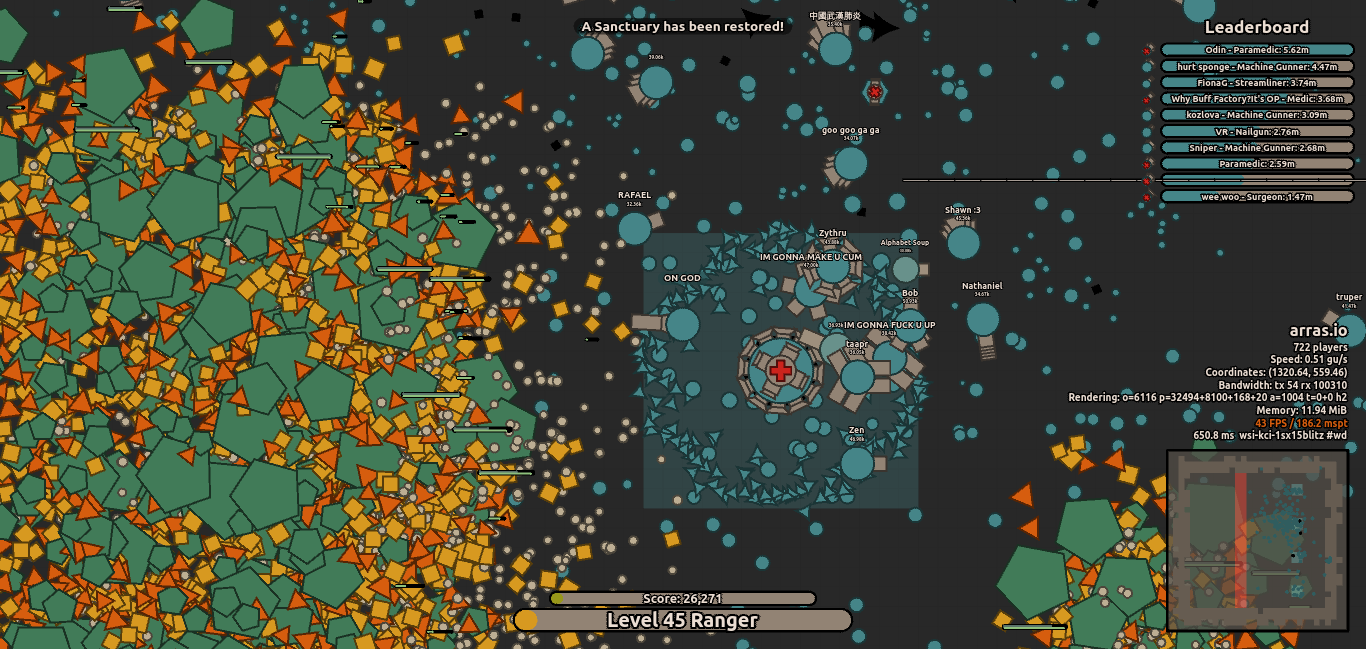 best build for spreadshot in seige arras.io. really cool. got 1st