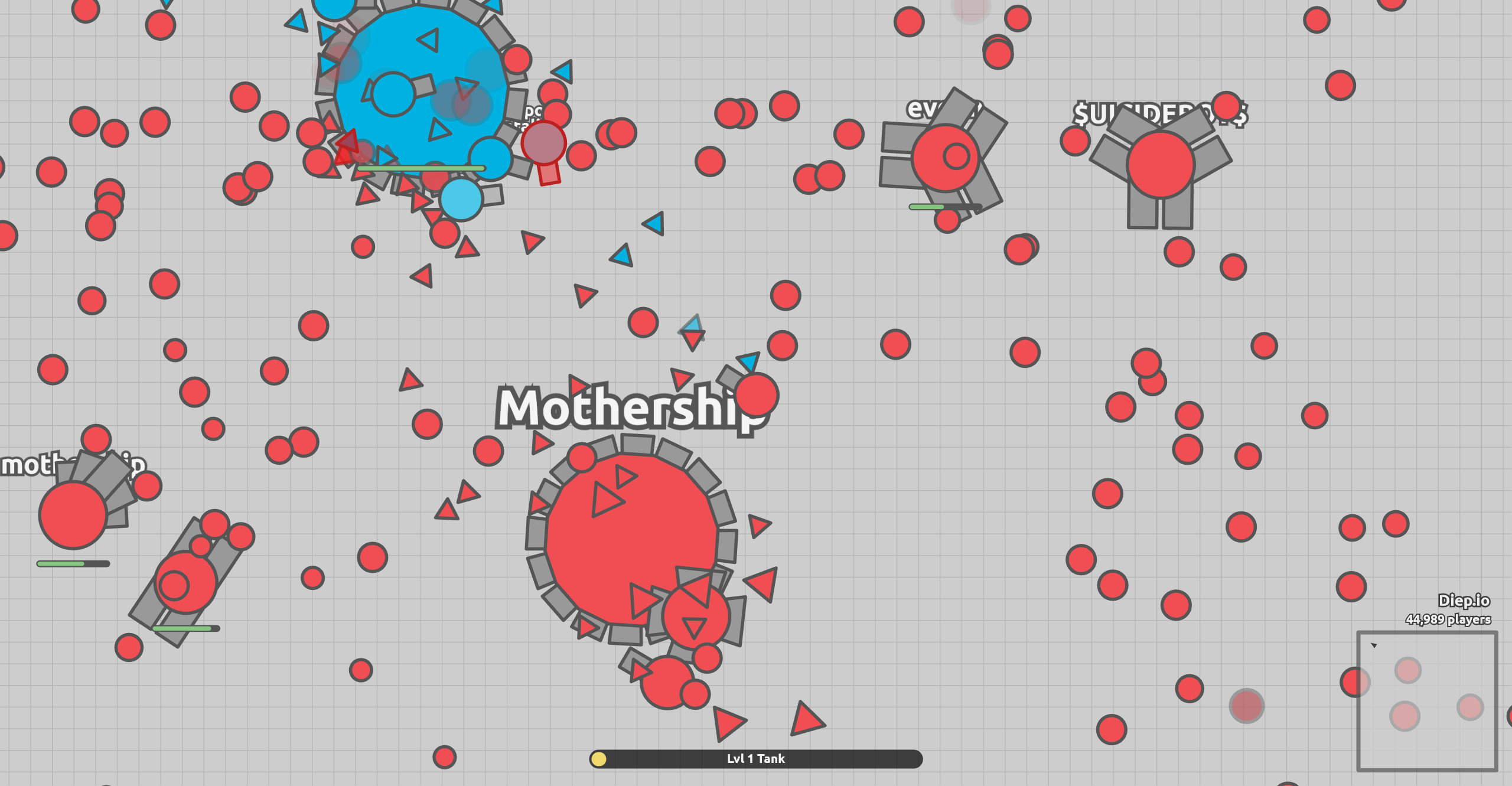 A day of a life in Diep.io 2#: How to 'Mothership' by x-GamerKole