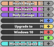 When Smasher was first released, the stats were way different then now’s stats. Notice the text on Bullet Penetration and Bullet Damage, this text says “Upgrade to Windows 10”.