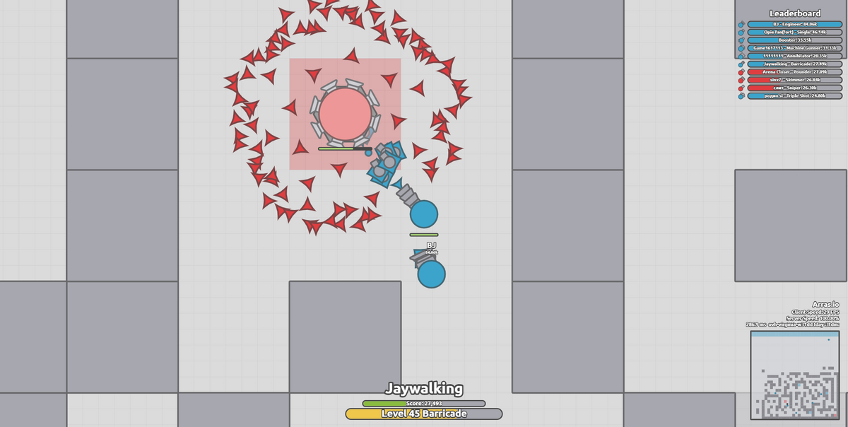 How to go through wall in Arras.io