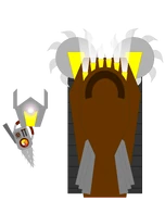 The Mole, next to her massive tunnel-boring tank, the Gravedigger.