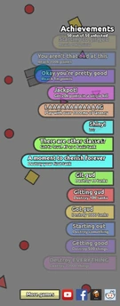 The Achievement Sidebar before the UI update