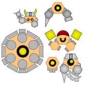 Legionnaires of all four tiers, scaled against a normal Sassafras and its Minion.