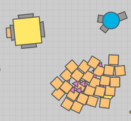 A Tri-Angle getting chased not only by Summoner's drones but also Guardian's if looked closely within the cloud