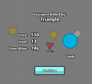 When killed by a Triangle