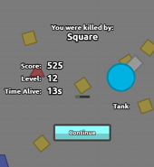 When killed by a Square