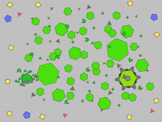 A Hexagon nest, two alphas and six betas are seen. The Blockade (nest defender) is seen, along with a ton of Green Runners and Leechers of both sizes. The Slider (large Green Runner) is not a Nest Defender, it is a boss there just for reference.