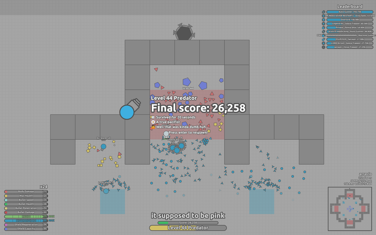 best build for spreadshot in seige arras.io. really cool. got 1st