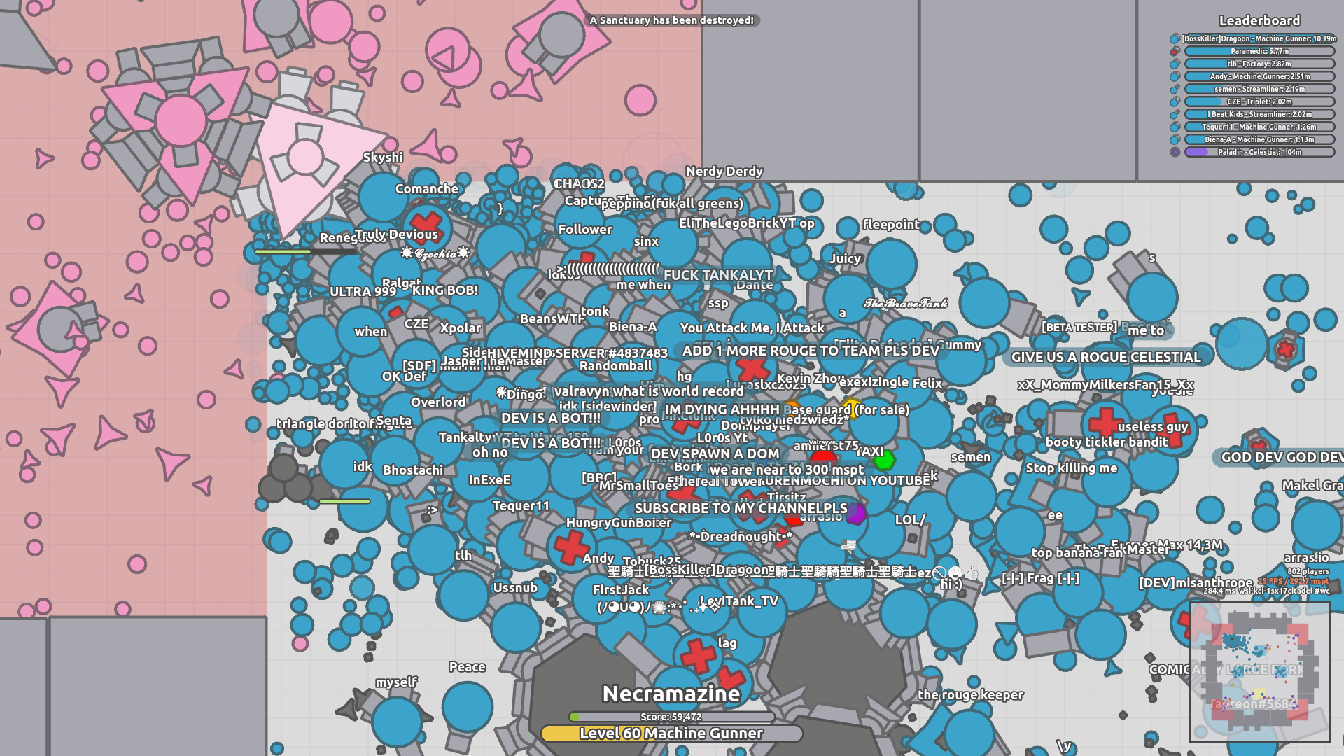 Highest Diep.io World Records Over Time