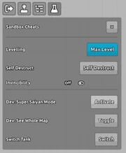 Sandbox Cheats with Dev Cheats enabled.