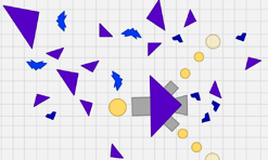 A right triangle nest example, with the pytagoron, an alpha right triangle, 2 beta right triangles and some starships.