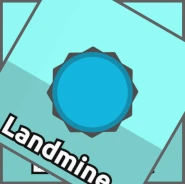 A gif showing Landmine's asymmetry by having its upgrade icon layered on top of itself, with the copy rotated by exactly 30 degrees and with a transparency effect.