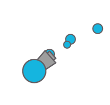 A Sprayer firing bullets from its cannons.