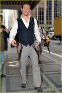 Channing Tatum 2009 in Diesel Black Gold Phironne pants and suspenders