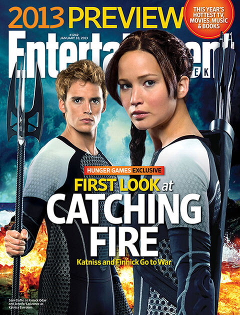 Katniss und Finnick auf dem Cover der Entertainment