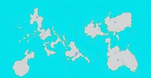 Blank map of the Telean Islands