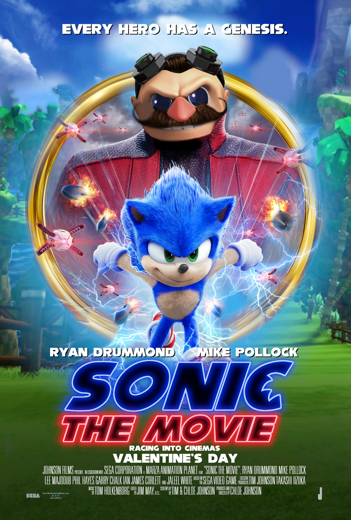 New 'Sonic' Movie Poster Shows The Hedgehog Racing Into Action