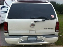 Rear view of a 2006 Cadillac Escalade Dale Earnhardt Edition.