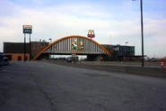 A combination Howard Johnson's/McDonald's restaurant at the Will Rogers Turnpike in Vinita, Oklahoma in 2017