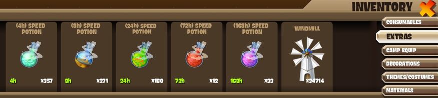 Speed Potion and Windmill