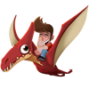 Diggy Riding a Pterosaur