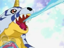 Blue Blaster is an ability belonging only to Gabumon