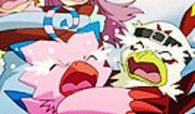 Biyomon hugs hawkmon