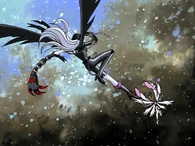 LadyDevimon dropkicks Angewomon