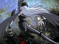 LadyDevimon dodges Angeowmon's Holy Arrow