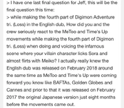 Jeff Nimoy's question #3