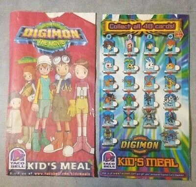 Digimon Taco Bell Kid's Meal Promotions | Digimon Merchandise Wiki | Fandom