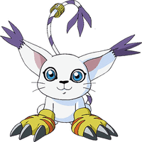 Which Digimon has a holy ring attached to its tail?