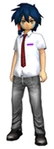 Keenan in a school uniform from Digimon Masters