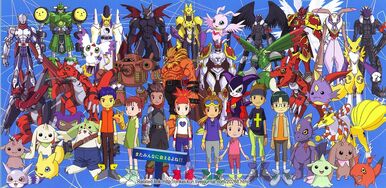 Todas las lineas evolutivas de los Digimon de Digimon Tamers incluido los personajes.