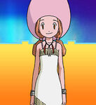 Official Toei control art of Mimi in a western dress for Digimon Adventure 02