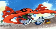 Kuwagamon 2.png (1,39 MB) In der Wüste werden Tai und Agumon von Kuwagamon agegriffen.
