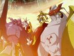 Dukemon en Digimon Data Squad junto a otros Caballeros Reales