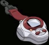 Takato: White with red strap,buttons, and circle