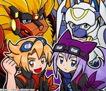 Digimon Twitter 2022-03-28 b.jpg (241 KB) Official Bandai art of Sayo with Apollomon, Koh and Dianamon from Twitter
