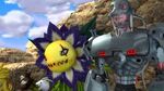 Blossomon junto a Andromon en Digital Monster X-Evolution