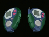 Davis Motomiya & Ken Ichijouji: Dark Blue/Dark Green with Pink buttons