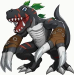 DarkTyrannomon (New Century) b.jpg (92 KB) Official Bandai art from Digimon New Century