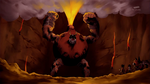 AncientVolcanomon erupting from anger.